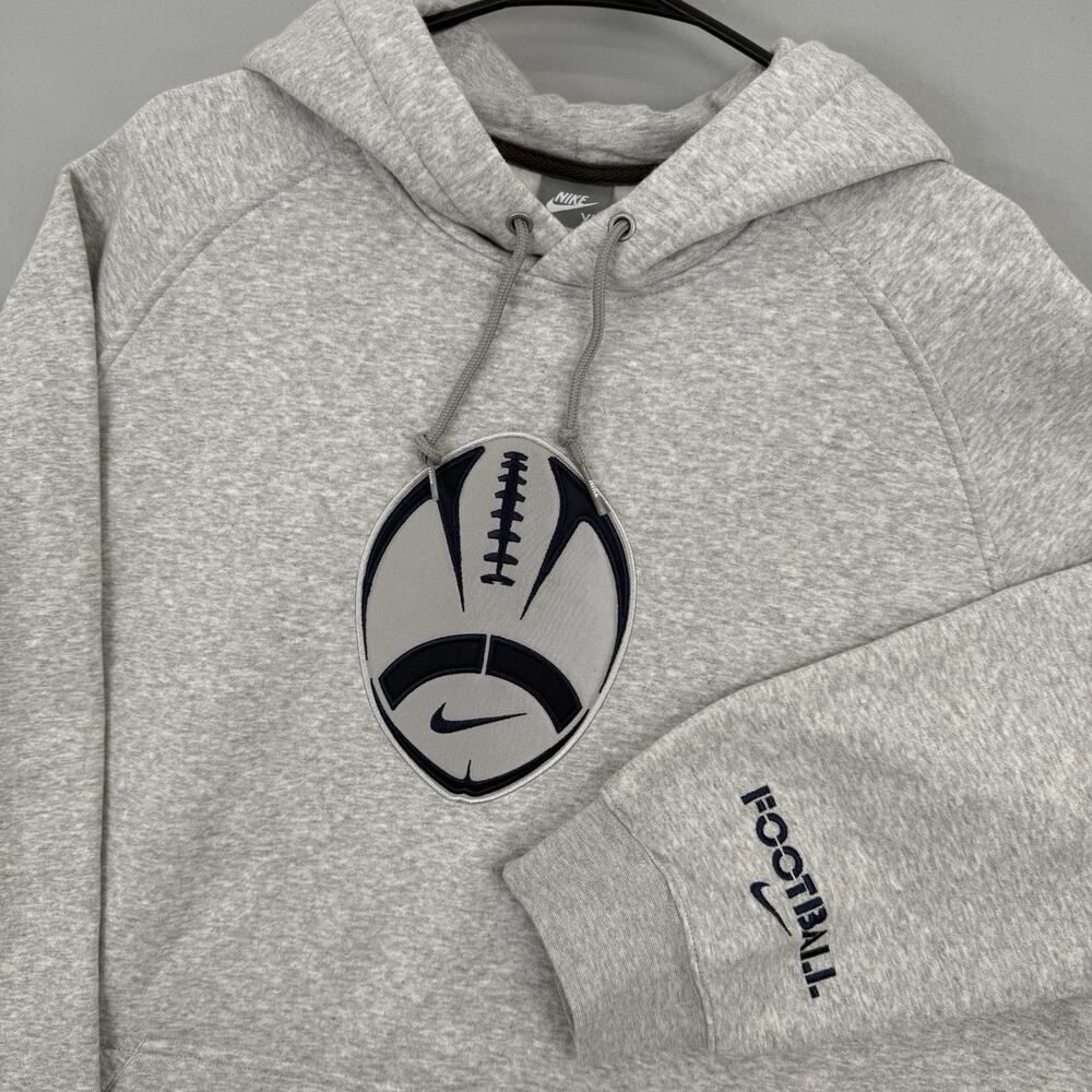 VTG Y2K Nike Football Hoodie Embroidered Center Swoosh Baggy Boxy Men’s XL
